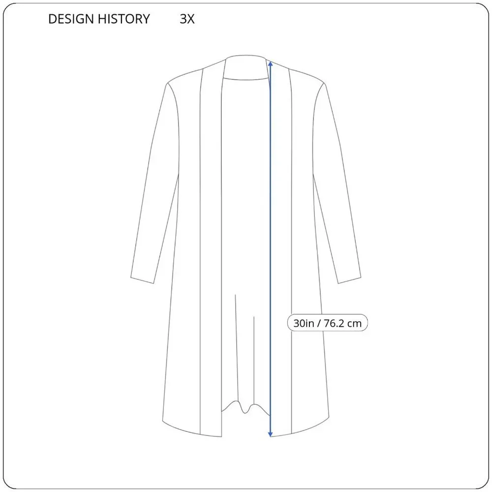 Design History Womens Sweater 3X Plus Cardigan Open Gray Acrylic SWE113E - Picture 2 of 9